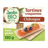 Jardin Bio Etic Tartines craquantes châtaigne bio sans gluten sans sucres ajoutés, 150g