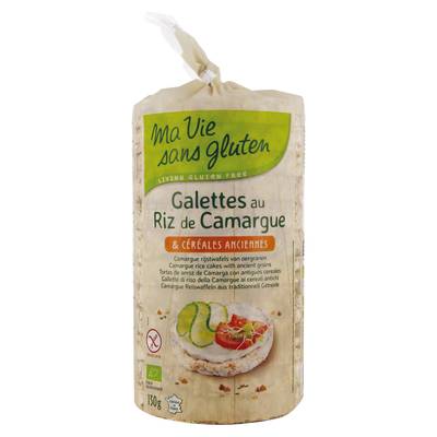 Ma Vie Sans Gluten Galette Riz Camarge & Céréales bio, 130g