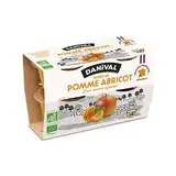 Danival Purée d'abricot bio sans sucres ajoutés, 4x100g