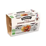 Danival Spécialité de pomme et de châtaigne bio, 4x100g