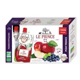 Thomas Le Prince Gourdes pomme myrtille bio sans sucre ajouté, 8 gourdes de 100g
