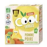 Vitabio - Cool Fruits Pomme et Poire de Provence, Acérola Bio - Purée de Fruits en gourde, 4 gourdes de 90g