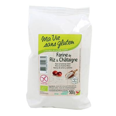 Ma Vie Sans Gluten Farine de riz et châtaigne, sans gluten, Bio, 500g