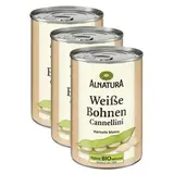 Alnatura Haricots Blancs Bio en conserve, Lot de 3x400g