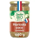 Jardin Bio Etic Haricots Coco Cuisinés Bio en bocal, 680g