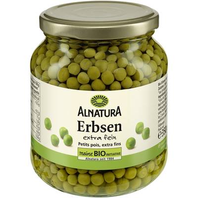 Alnatura Petits pois extra fins bio en bocal, 230g