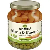 Alnatura Petits pois et carottes bio en bocal, 220g