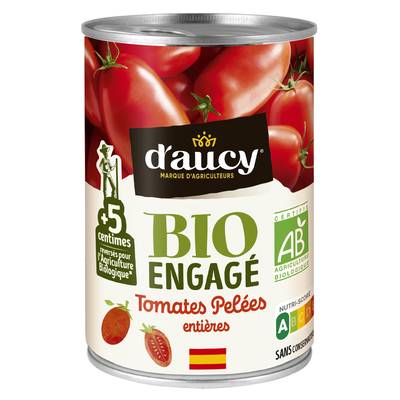 D'aucy Tomates Pelées Bio en conserve, 235g