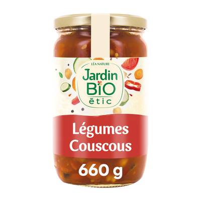 Jardin Bio Etic Légumes pour Couscous Bio en bocal, 660g