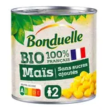 Bonduelle Maïs sans sucres ajoutés Bio en conserve, 285g
