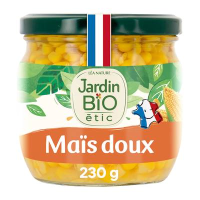 Jardin Bio Etic Maïs doux et croquant Bio en bocal, 230g