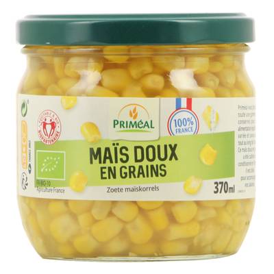 Priméal Maïs doux bio origine France en bocal, 230g