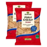 Alnatura Crackers d'épeautre sésame bio, Lot de 2x175g