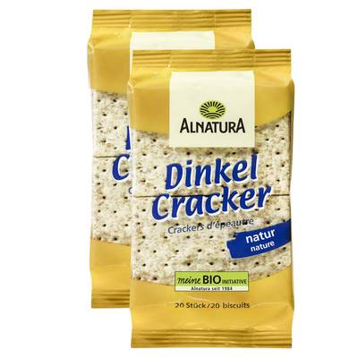 Alnatura Cracker d'épeautre nature bio, Lot de 2x100g