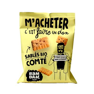 Ramdam social Sablés Comté graines de Sésame Bio, 100g
