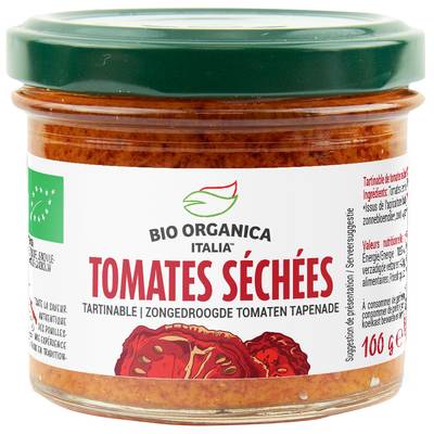 Bio Organica Italia Tartinable de tomate séchée bio en bocal, 100g