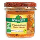 Bonneterre Tartinade trio de poivrons bio en bocal, 135g