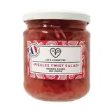 Les 3 Chouettes Pickles Oignons Rouges Bio en bocal, 330g