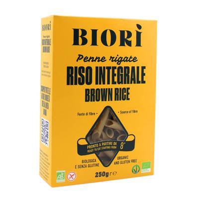 Biori Penne de riz complet sans gluten bio, 250g