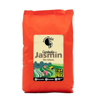 Autour Du Riz Riz Jasmin Cambodge blanc bio, 2kg