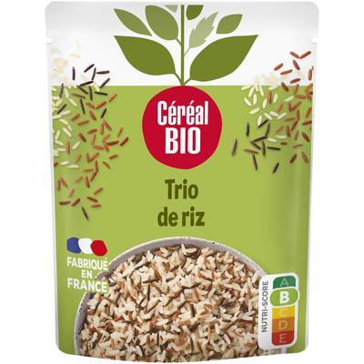 Céréal Bio Trio de Riz Bio en sachet micro-ondable, 220g