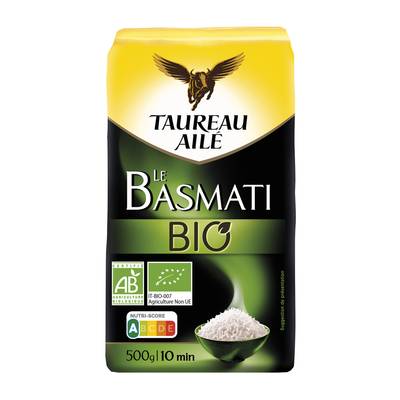 Taureau Ailé Riz Basmati long grain Bio en vrac, 500g