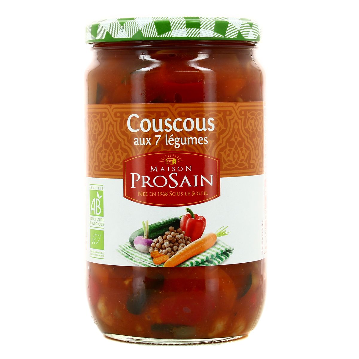 Prosain Couscous aux 7 légumes bio en bocal, 680g