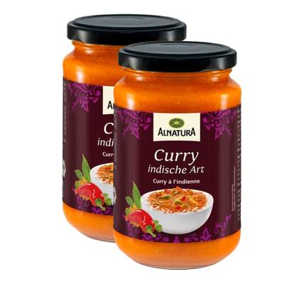 Alnatura Sauce Curry Indien Bio en bocal, Lot de 2x325g