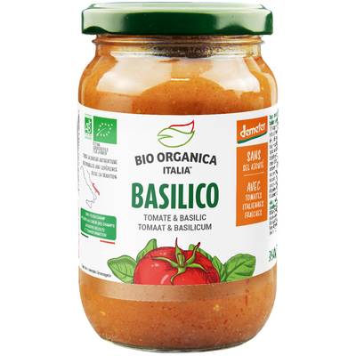 Bio Organica Italia Sauce tomate basilic bio Demeter en bocal, 350g