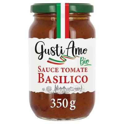 Gusti Amo Sauce Tomate Basilic Bio en bocal, 350g