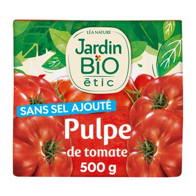Jardin Bio Etic Pulpe de tomate Bio sans sel ajouté en brique, 500g