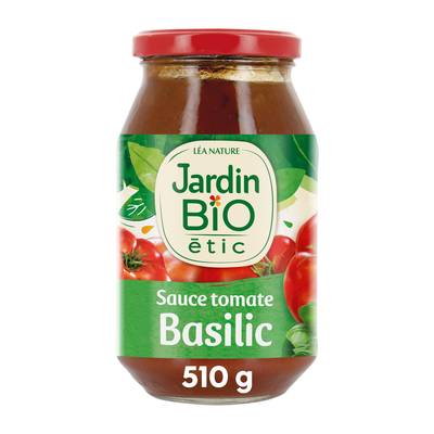 Jardin Bio Etic Sauce Tomate Basilic Bio en bocal, 510g