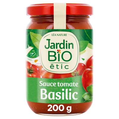 Jardin Bio Etic Sauce Tomate Basilic Bio en bocal, 200g