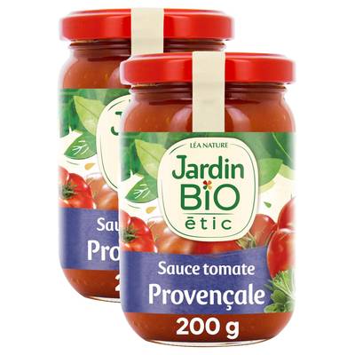 Jardin Bio Etic Sauce Tomate Provençale bio en bocal, Lot de 2x200g