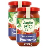 Jardin Bio Etic Sauce Tomate Provençale bio en bocal, Lot de 2x200g