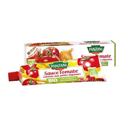 Panzani Sauce Tomate Cuisinée aux Petits Légumes Bio en tube, 180g
