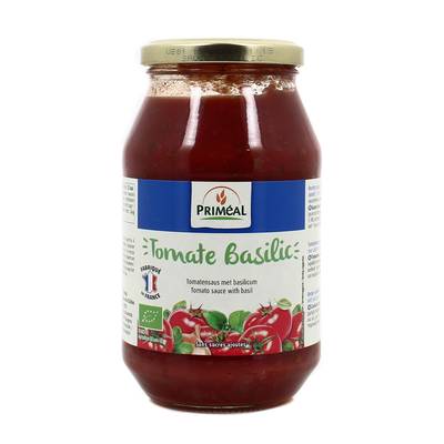 Priméal Sauce tomate basilic Bio en bocal, 510g