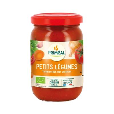 Priméal Sauce tomate aux petits légumes bio en bocal, 200g