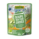Danival Soupe Pois cassés Courgettes - Soupe liquide en sachet pour 2, 50cl