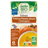 Jardin Bio Etic Soupe Velouté Potiron Patate Douce Châtaigne Bio - Soupe liquide en brique familiale, 1L