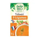 Jardin Bio Etic Soupe Velouté de 9 légumes Bio - Soupe liquide en brique familiale, 1L