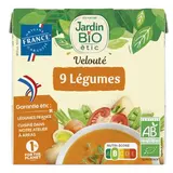 Jardin Bio Etic Soupe Velouté de 9 légumes Bio - Soupe liquide en brique individuelle, 2x33cl