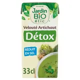 Jardin Bio Etic Soupe Velouté Artichaut Detox Bio - Soupe liquide en brique individuelle, 33cl