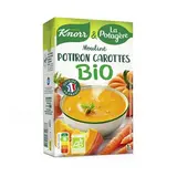 Knorr & La Potagère Mouliné de Potiron Carottes Bio Soupe liquide en brique familiale, 1L
