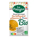 La Potagère Soupe Velouté gourmand Butternut et Potimarron de France Bio - Soupe liquide en brique familiale, 1L