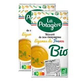La Potagère Soupe Velouté de nos campagnes Bio- Légumes de France - Soupe liquide en brique familiale, Lot de 2x1L
