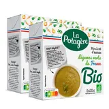 La Potagère Soupe Mouliné d'Antan Bio- Légumes Verts de France - Soupe liquide en brique individuelle, Lot de 2x2x30cl