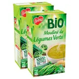 Liebig Soupe Mouliné de Légumes Verts Bio - Soupe liquide en brique familiale, Lot de 2x1L