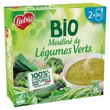 Liebig Mouliné de Légumes Verts Bio Soupe liquide en brique individuelle, 2x30cl