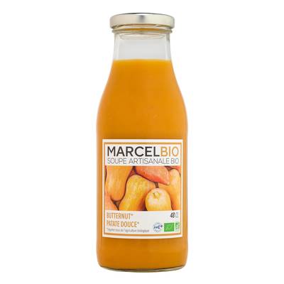 Marcel Bio Soupe butternut et patate douce Bio en bouteille, 48cl